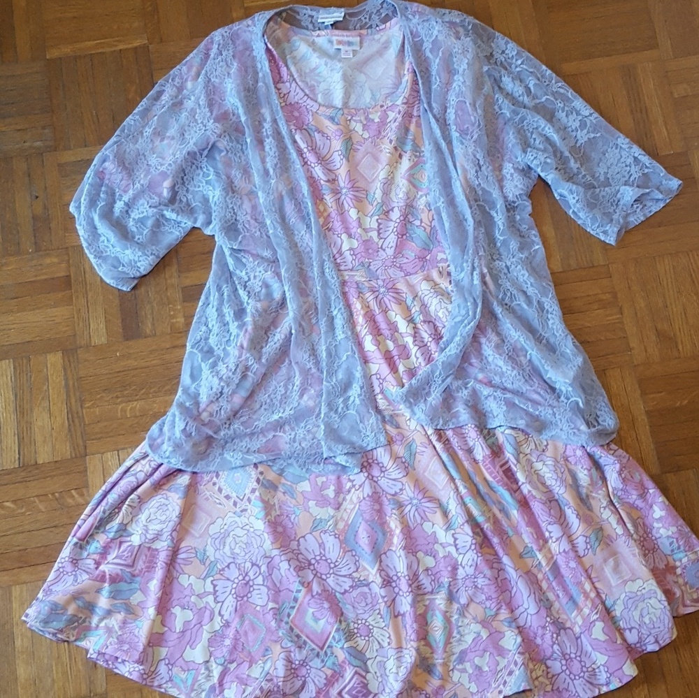 Lularoe Lilac Lace Lindsay